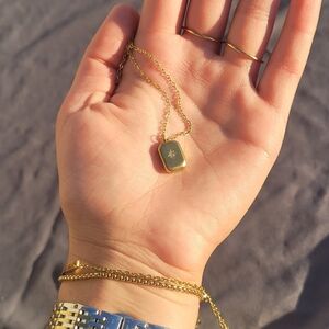 18k Plated Stainless Steel Star Square Elegant Necklace